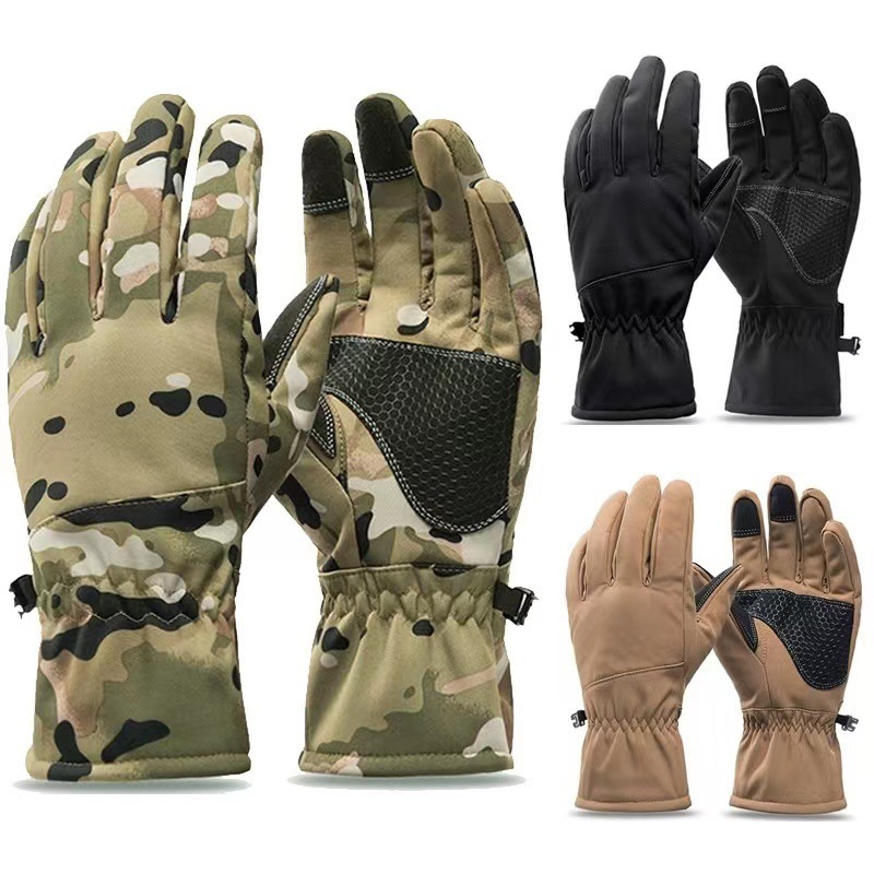 Fishing Gloves - Rękawice taktyczne outdoorowe kamuflażowe myśliwskie ciepłe