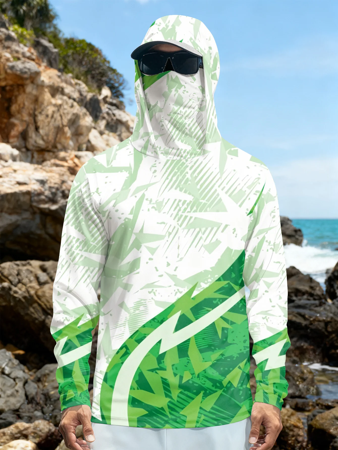 Męska koszulka do wędkowania z – Fishing Mask Sun Protection recenzja i cena