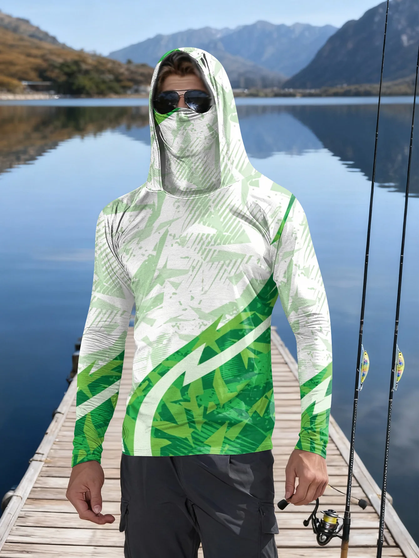 Męska koszulka do wędkowania z – Fishing Mask Sun Protection recenzja i cena